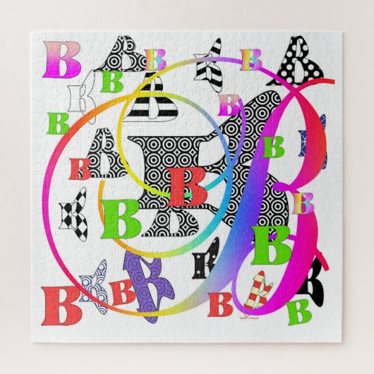 アルファベット文字B+B ジグソーパズル (縦)