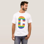 アルファベット文字C大文字Fidget ポップ・アートの Itおもしろい Matc Tシャツ (正面フル)