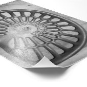 アルファベット文字D9白黒4x6 フォトプリント (角)