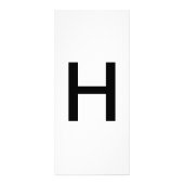 アルファベット文字H学の教育カード ラックカード (正面)