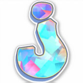 アルファベット文字J_落書きアルファベット シール (正面)