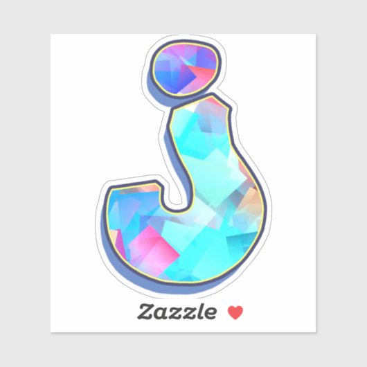 アルファベット文字J_落書きアルファベット シール (シート)