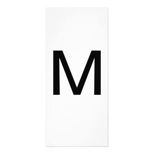 アルファベット文字M学の教育カード ラックカード (正面)