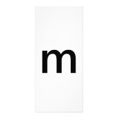 アルファベット文字M学の教育カード ラックカード (裏面)