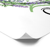 アルファベット文字Qラベンダーユーカリ子供部屋 ポスター (角)