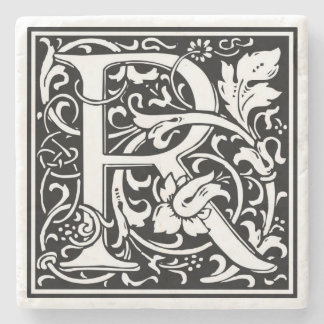 アルファベット文字Rヴィンテージ石コースター ストーンコースター