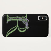 アルファベット文字R水色ラベンダーユーカリ Case-Mate iPhoneケース (裏面(横))