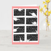 アルファベット板 カード (黄色い花)