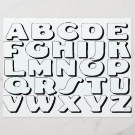 アルファベット着色シートランチョンマット