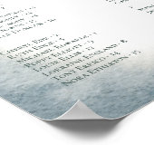 アルファベット素朴結婚の座席表のポスター ポスター (角)