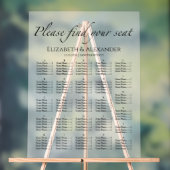 アルファベット結婚のアクリル系座席表 アクリルサイン (ニュートラル)