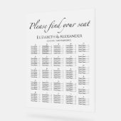 アルファベット結婚のアクリル系座席表 アクリルサイン (傾斜)