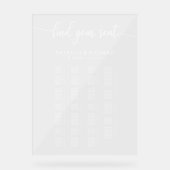 アルファベット結婚の座席表エレガント アクリルサイン (正面)