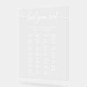 アルファベット結婚の座席表エレガント アクリルサイン (傾斜)