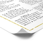 アルファベット結婚の座席表 ポスター (角)