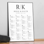 アルファベット結婚の座席表(大イニシャル) ポスター