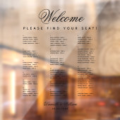 アルファベット結婚の透明な座席表 ウィンドウサイン (シート2)