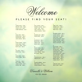 アルファベット結婚の透明な座席表 ウィンドウサイン (シート3)