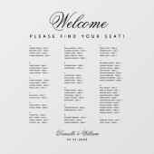 アルファベット結婚の透明な座席表 ウィンドウサイン (シート)