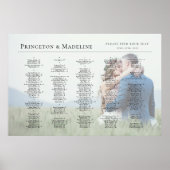 アルファベット結婚順の写真の座席表モダン、 ポスター (正面)