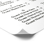 アルファベット結婚順の座席表 ポスター (角)