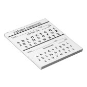 アルファベット評価先生メモ帳 ノートパッド (アングル)