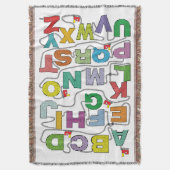 アルファベット迷路パズル鉄道 スローブランケット (正面縦)