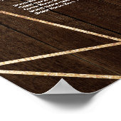 アルファベット順のジオメトリックフローラシーティングチャート ポスター (角)