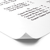 アルファベット順フローラ結婚の座席表 ポスター (角)