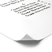 アルファベット順フローラ結婚の座席表 ポスター (角)