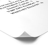 アルファベット順庭園の結婚式座席表 ポスター (角)