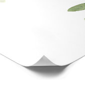 アルファベット順結婚の緑色紙の座席表 ポスター (角)