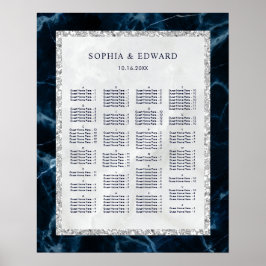 アルファベット順結婚大理石の座席表 ポスター