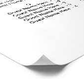 アルファベット順結婚緑の座席表 ポスター (角)