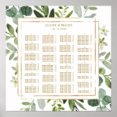 アルファベット順金ゴールドの結婚緑化 ポスター (正面)