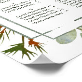 アルファベット順 ボタニカル ホリデー 席次表 ポスター (角)