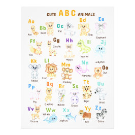 アルファベット アニマル ABC かわいい動物たち フォトプリント