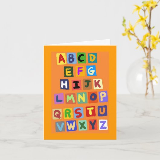 アルファベット カード (黄色い花)