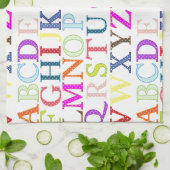 アルファベット キッチンタオル (折り畳み)