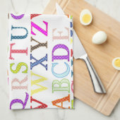 アルファベット キッチンタオル (四つ折り)