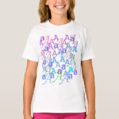 アルファベット・コンフェッティ 「A」 Tシャツ (正面)