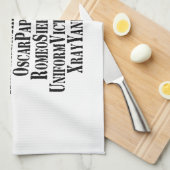 アルファベット/コードワード キッチンタオル (四つ折り)