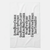 アルファベット/コードワード キッチンタオル (縦)