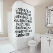 アルファベット/コードワード シャワーカーテン (インサイチュ)
