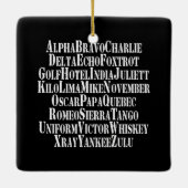 アルファベット/コードワード セラミックオーナメント (裏面)