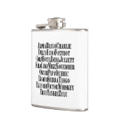 アルファベット/コードワード フラスク (左)