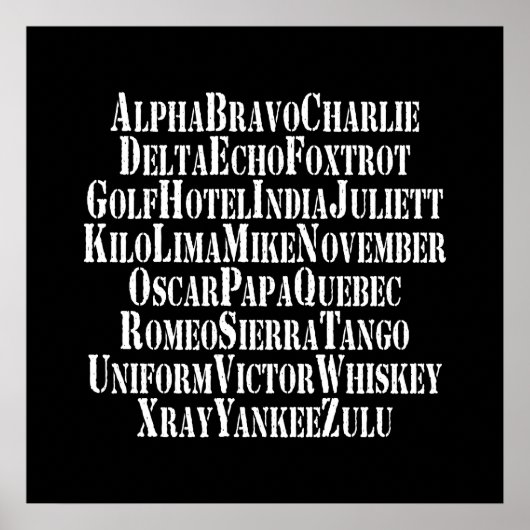 アルファベット/コードワード ポスター (正面)