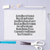 アルファベット/コードワード 薄葉紙 (クラフト)