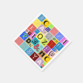 アルファベット スタンダードカクテルナプキン (角)