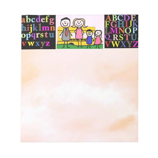 アルファベット ノートパッド (正面)